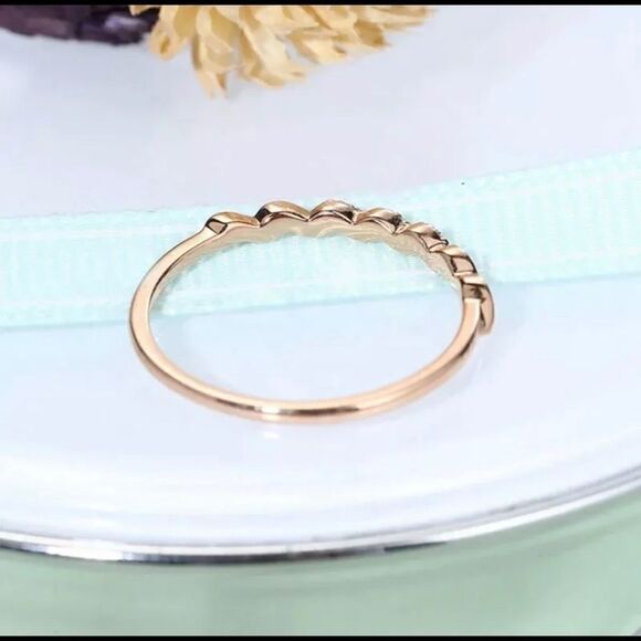 Dainty Rose Gold PLATED CZ Diamond Ring - Picture 7 of 7